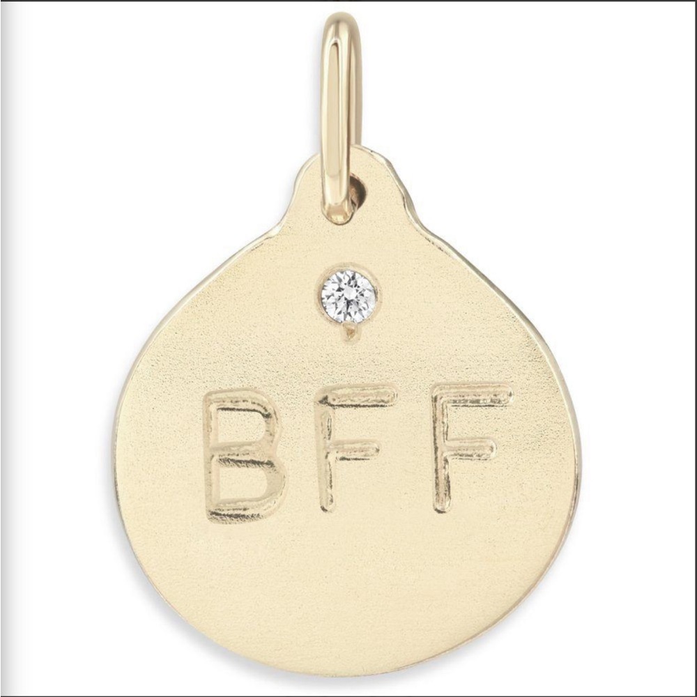 Helen Ficalora Gold BFF Pendant Charm with diamond